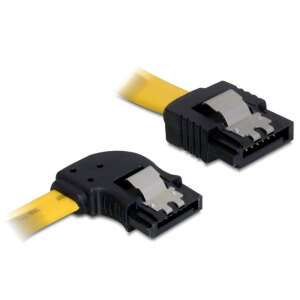 Delock SATA cable, yellow, 30cm, right angle connector - Cable