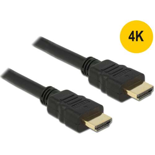 Delock cablu HDMI de mare viteză tip Ethernet HDMI A plug &gt; HDMI A plug 4K 1,5 m