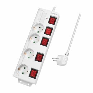 Logilink 4-outlet power strip with surge protection and individual switches - Logilink Power Strip
