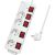 Logilink 4-way power strip with surge protection and illuminated switches