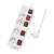 Logilink 4-way power strip with 5 switches, white