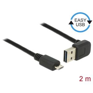 Delock EASY-USB 2.0 Kabel, USB-A auf Micro-B, 2m, gewinkelter Stecker - Delock USB-Kabel