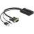 Adapter Delock VGA do HDMI z dźwiękiem, czarny, 3 kable