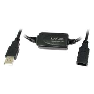 LogiLink USB 2.0 hosszabbító kábel fekete 15m 50894935 