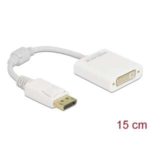 Delock DisplayPort to DVI adapter, white, 15cm - DisplayPort Adapter