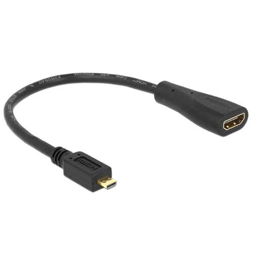 Delock high speed HDMI cable with Ethernet - micro D male to A female