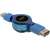 Delock USB 3.0 retractable extension cable, blue, 1 meter