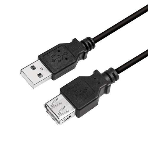 Logilink Kabel USB 2.0 A do A, czarny, 3m
