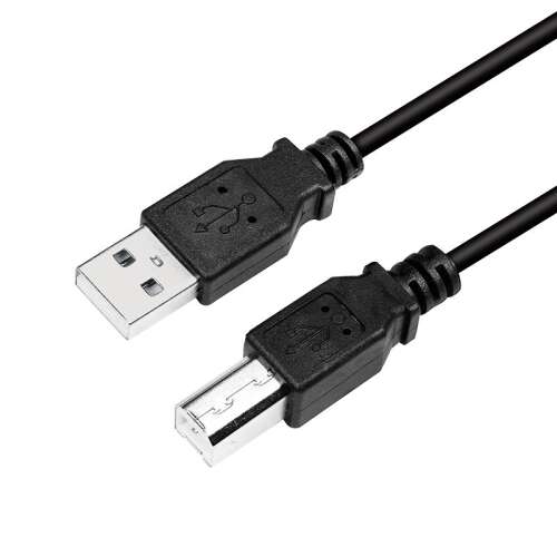 Logilink USB 2.0 kábel USB-A/M - USB-B/M, čierny, 2 m