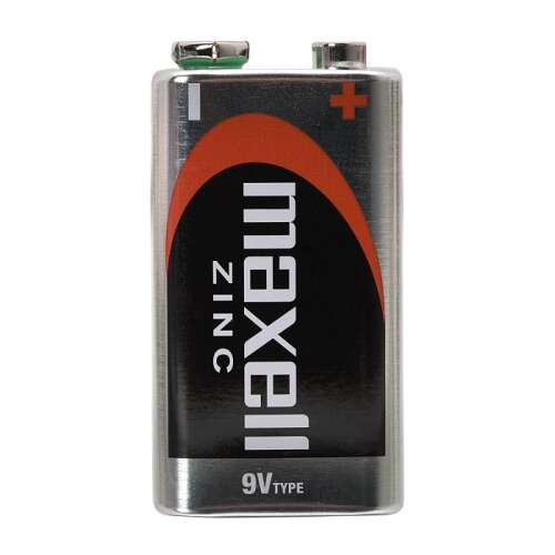 Maxell 9V Zinc Battery - 6F22 Cell