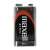 Maxell 9V battery, zinc, front view