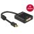 Delock Adapter mini Displayport 1.2 female to 1.2 female DVI socket 4K active, black 50796398