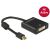 Delock Adapter mini Displayport 1.2 female to 1.2 female DVI socket 4K active, black 50796398