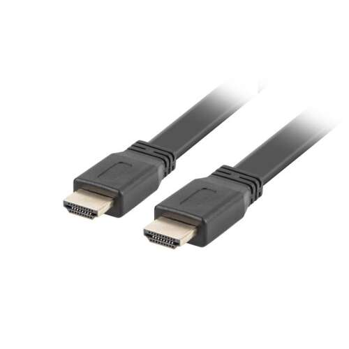 Lanberg HDMI M/M V2.0 4K lapos fekete kábel, 3m 50898340