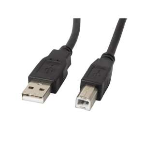Lanberg USB 2.0 A - USB 2.0 B (apa - apa) kábel 1.8 m - Fekete FERRITE 50796500 