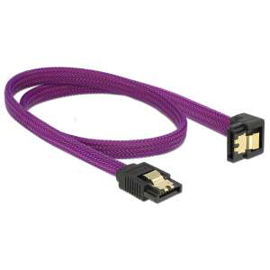 Delock SATA cable 6 Gb/s 50 cm purple premium - Data Cable