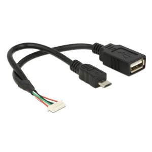 Delock USB 2.0 Pin Header Kabel - 8-Pin Buchse auf USB-A Buchse und Micro-B - Delock USB-Kabel