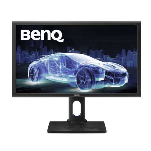 BenQ PD2700U 27 inch 4K monitor with a car on the screen