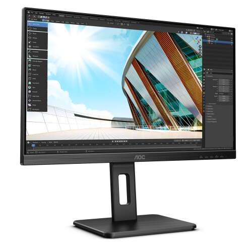 Monitor AOC Q24P2Q 24 palcový LCD, čierny, bočný pohľad