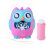 Happy Bubble pink owl bubble blower with bubble solution and strap