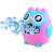 Pink and blue owl shaped bubble blower blowing bubbles