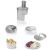 Bosch MUM54251 Styline food processor attachment and slicing discs with food examples