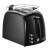 Russell Hobbs Textures Plus 2-Scheiben-Toaster schwarz mit Warmhaltegitter