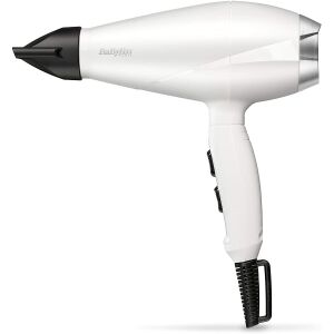 BaByliss 6704WE Power Pro Haartrockner, AC-Motor, 2000 W, weiß-silber