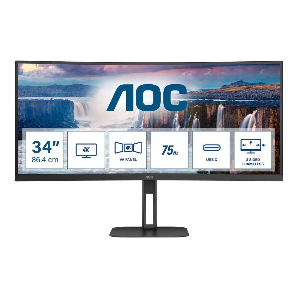 AOC LED Curved-Display CU34V5C - 86.4 cm (34") - 3440 x 1440...