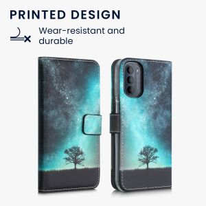 kwmobile Motorola Moto G52/G82 wallet case with printed design - Phone Case