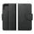 Black leather flip case for Samsung Galaxy A54 5G phone, front and back view