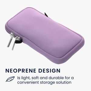 Kwmobile universal purple neoprene phone case with double zipper - Phone Case