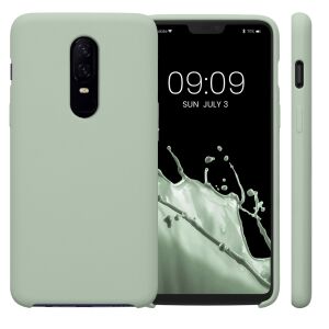 Kwmobile Tasche für OnePlus 6, Silikon, grün, 46122.172