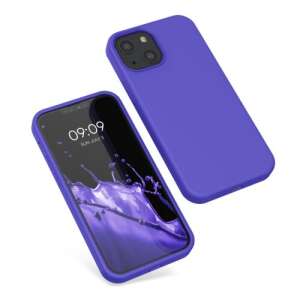 Лилав силиконов калъф за телефон за Apple iPhone 13 mini, показващ калъфа от различни ъгли - Технически статии и електроника