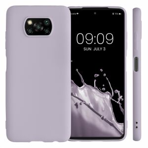 kwmobile Xiaomi Poco X3 Pro/NFC purple silicone case on phone - Phone Case