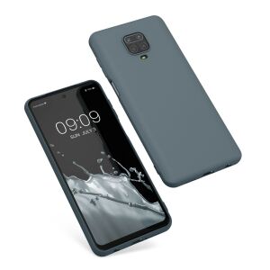 kwmobile dunkelgraue Silikonhülle für Xiaomi Redmi Note 9S/9 Pro/9 Pro Max - Handyhüllen