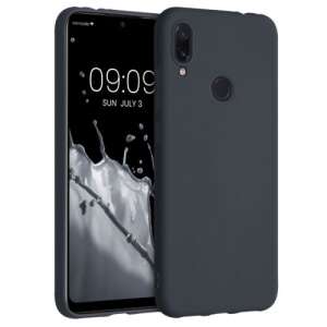 kwmobile Xiaomi Redmi Note 7 / Note 7 Pro ciemnoszary silikonowy futerał - Kontakty telefoniczne