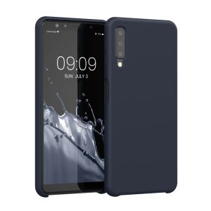 Калъф Kwmobile за Samsung Galaxy A7 (2018), Силиконов, Син, 47730.186 131485872 - Технически статии и електроника