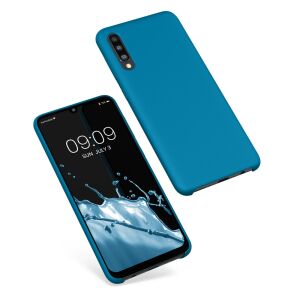 Kwmobile Tasche für Samsung Galaxy A50, Silikon, blau, 48715.224