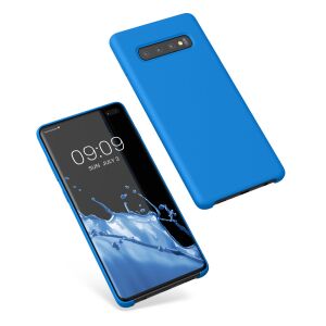 Син силиконов калъф Kwmobile за Samsung Galaxy S10 Plus с телефон - Технически статии и електроника