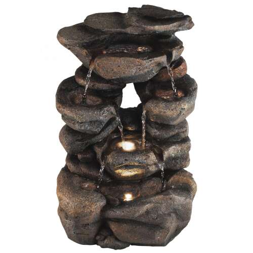 HOME WF 01 Csobogó, 48 cm, vnútorný vodopád s LED osvetlením, polyresin, 48 cm vysoký