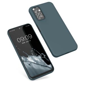 Kwmobile Tasche für Xiaomi Redmi Note 11/Redmi Note 11s, Silikon, blau, 57368.202