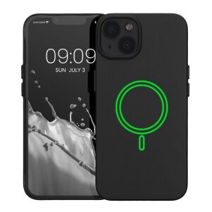 Kwmobile iPhone 13 Black Silicone Case - Magnetic Wireless Charging Compatible - Phone Case