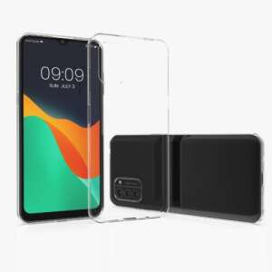 Kwmobile clear TPU silicone case for Nokia G21 and G11 phones, showing the phone in the case, front and back view - Phone Case