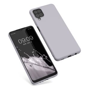 Kwmobile Samsung Galaxy A12 grey phone case angled view - Phone Case