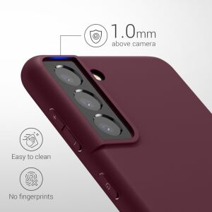 Kwmobile Samsung Galaxy S21 purple silicone case, camera protection - Phone Case