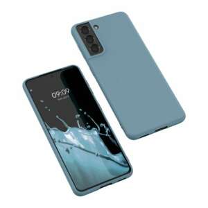 Silikonowe etui Kwmobile do Samsung Galaxy S21, niebieskie, widok z przodu i z tyłu - Artykuły techniczne i elektronika