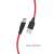 HOCO X21 Plus 1m Type-C to USB charging cable, black and red