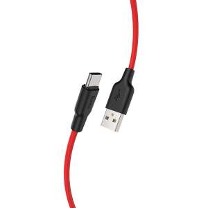 HOCO X21 Plus Cablu de încărcare din silicon Type-C 1m, roșu 51074807 Încărcător de telefoane
