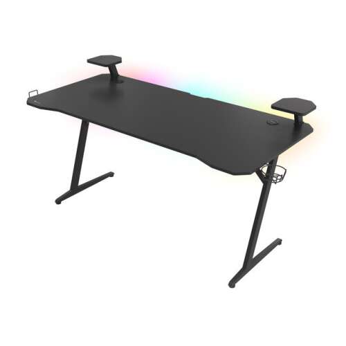 Genesis Holm 510 Gamer asztal RGB világítással, 160X75 fekete 51075190